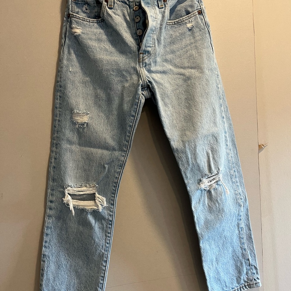 Levi's Relaxed Blue Jeans with Vintage Distressing